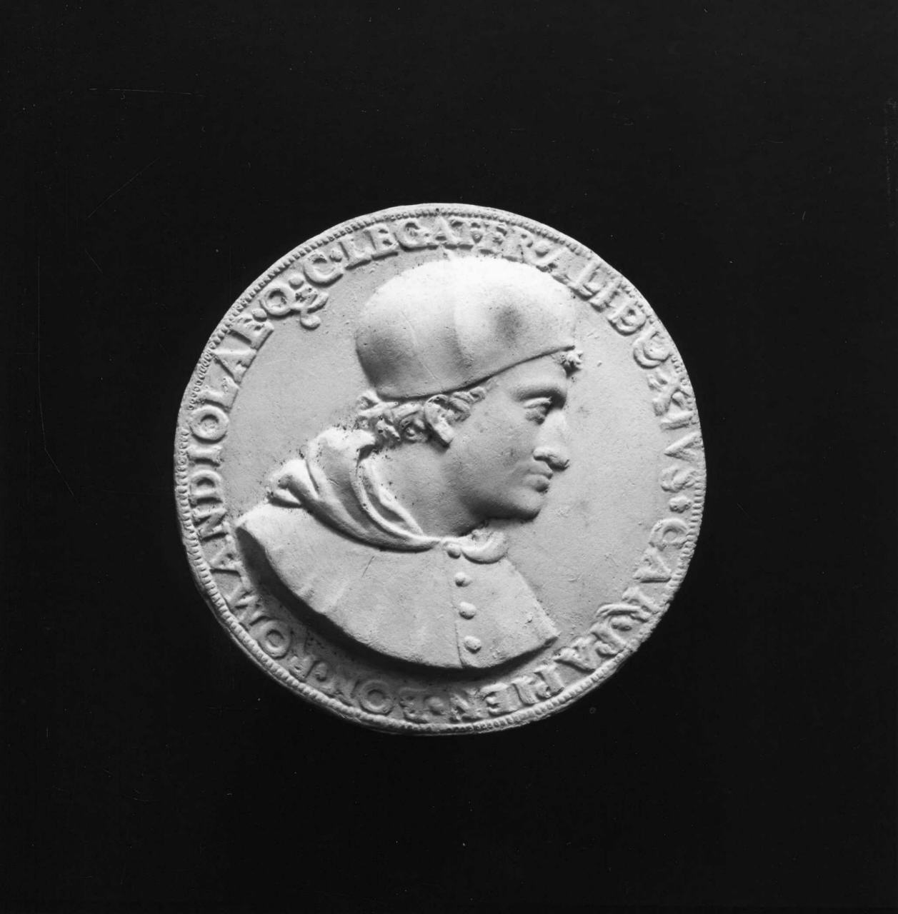 ritratto di Francesco degli Alidosi (calco di medaglia) di Lelli Oronzio (bottega) (sec. XIX)