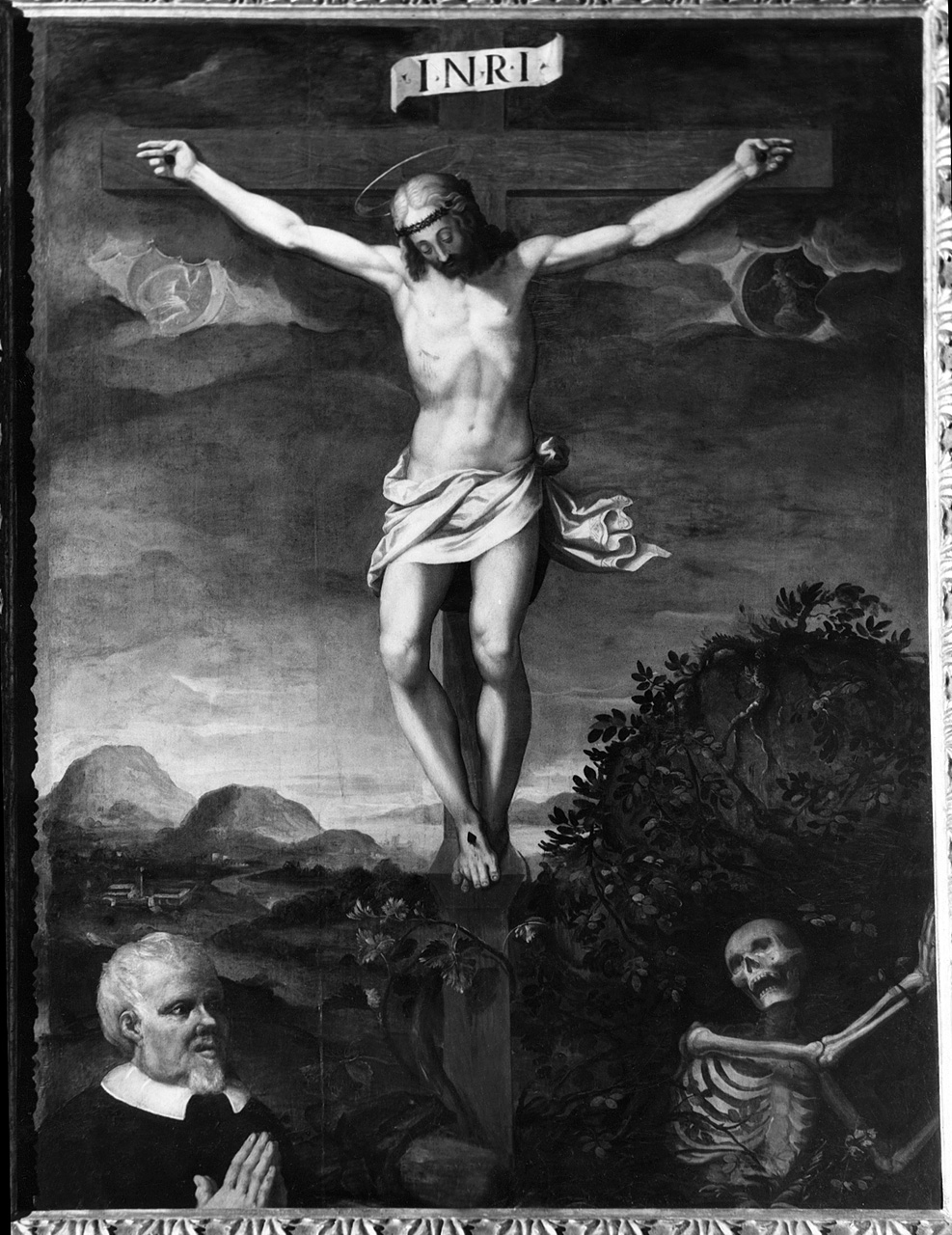 crocifissione con donatore (dipinto) di Butteri Giovanni Maria (sec. XVII)
