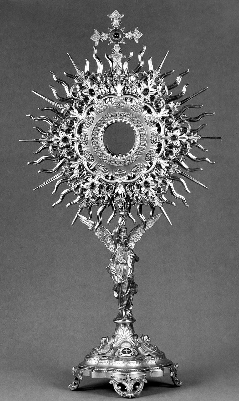 ostensorio - a raggiera - produzione toscana (sec. XX)