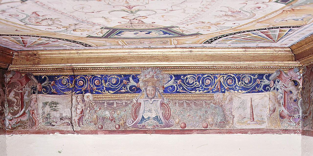 paesaggio con rovine (dipinto) di Salviati Francesco (e aiuti) (sec. XVI)