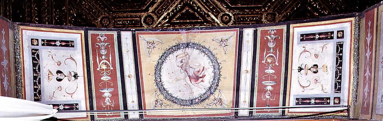 motivi decorativi vegetali con figure alate (dipinto) di Salviati Francesco, Domenico Romano (sec. XVI, sec. XX)