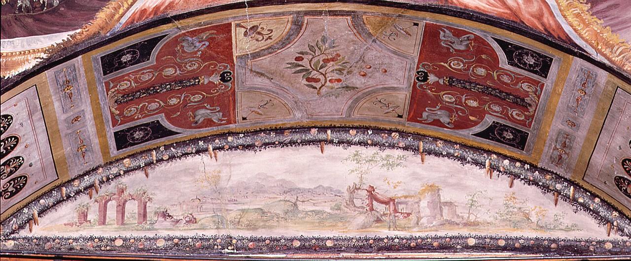paesaggio con rovine (dipinto) di Salviati Francesco (e aiuti) (sec. XVI)