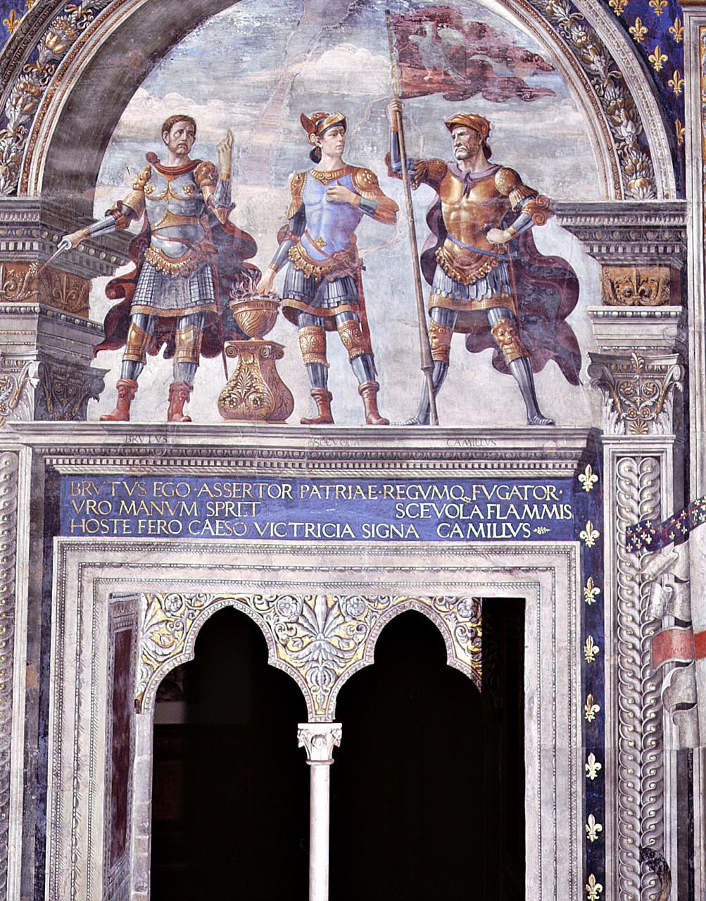 Bruto, Scevola e Camillo (dipinto) di Bigordi Domenico detto Domenico Ghirlandaio (e aiuti) (sec. XV)