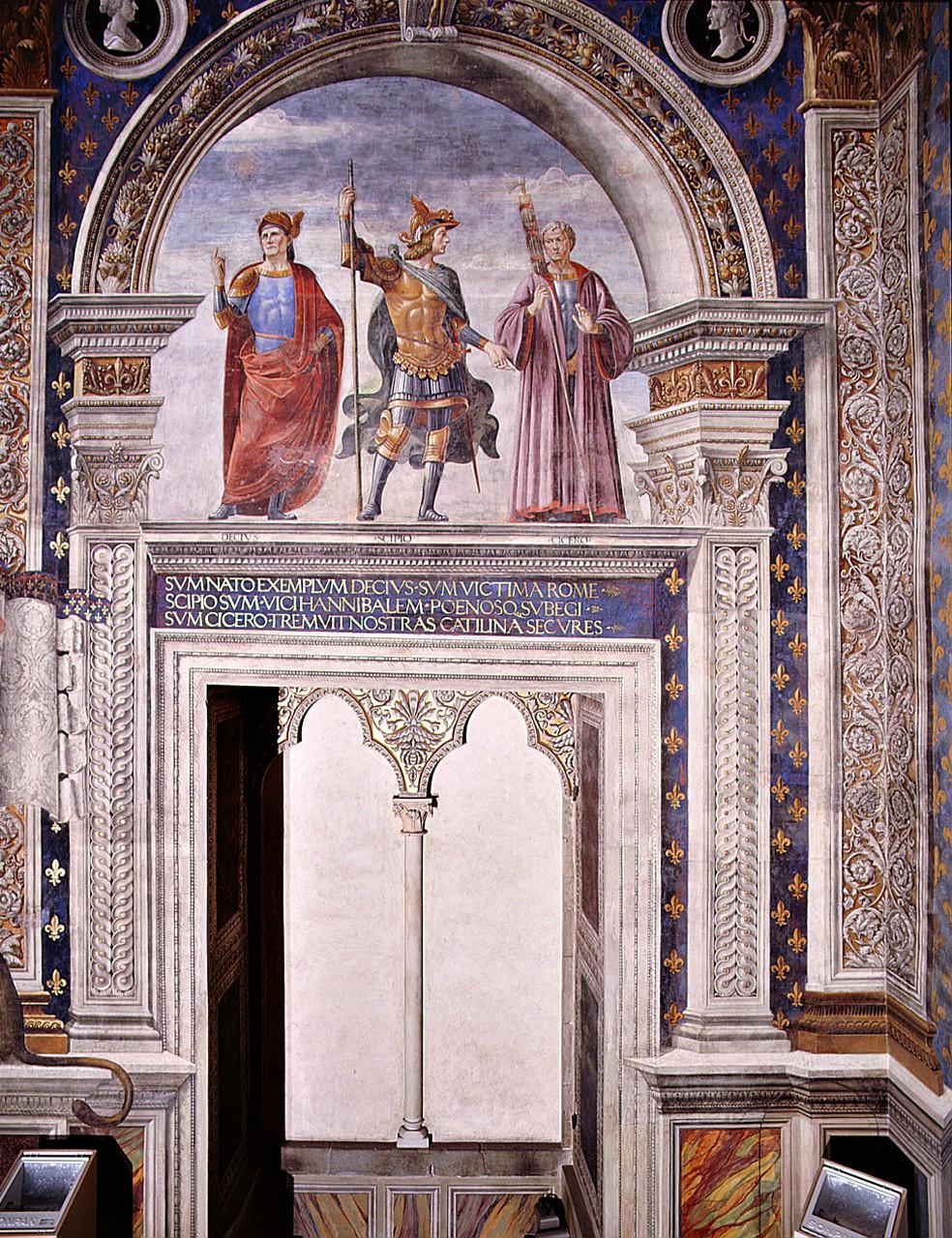 Decio Mure, Scipione l'Africano e Cicerone (dipinto) di Bigordi Domenico detto Domenico Ghirlandaio (e aiuti) (sec. XV)