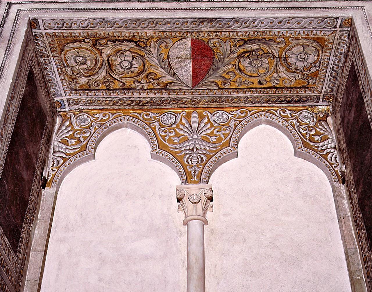 motivi decorativi a girali vegetali (dipinto) di Bigordi Domenico detto Domenico Ghirlandaio (e aiuti) (sec. XV)