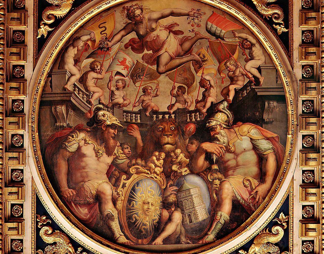 allegoria dei quartieri di Santa Maria Novella e San Giovanni (dipinto) di Vasari Giorgio (sec. XVI)