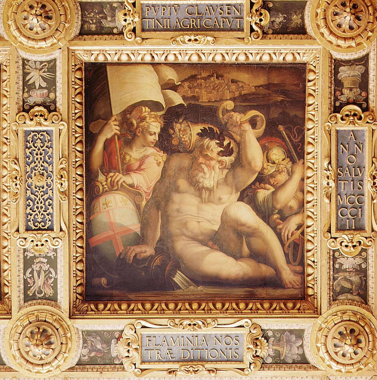 allegoria della Romagna (dipinto) di Vasari Giorgio, Van der Straet Jan detto Giovanni Stradano (sec. XVI)