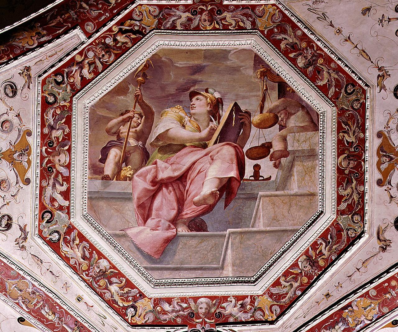 allegoria della Giustizia (dipinto) di Sabatini Lorenzo detto Lorenzino da Bologna (sec. XVI)