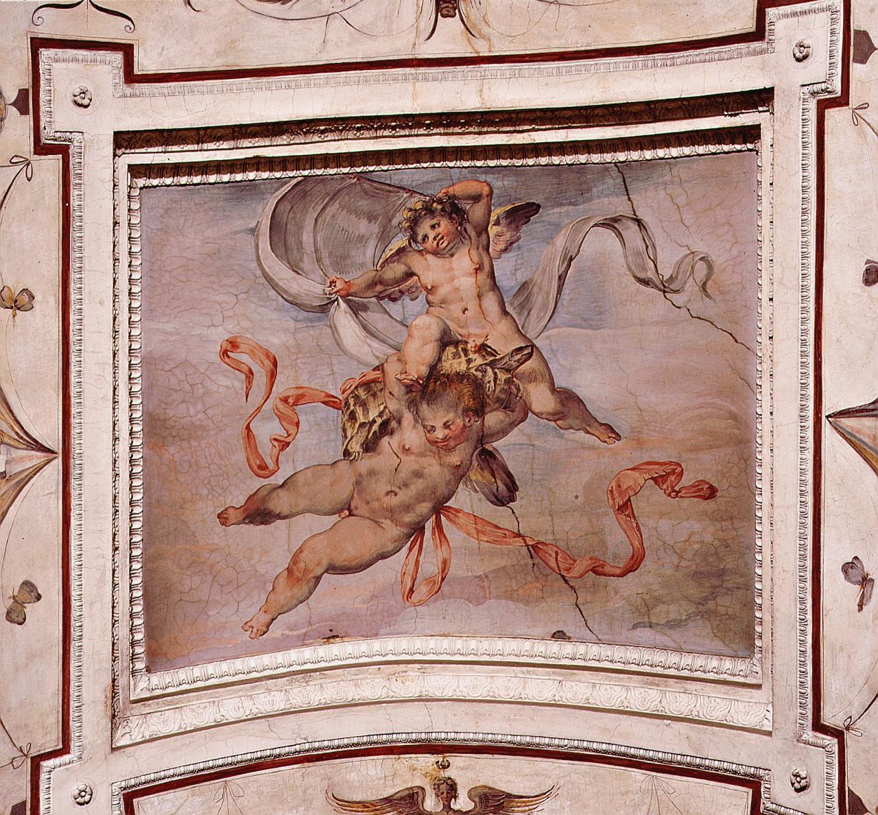 putti alati (dipinto) di Vasari Giorgio, Marchetti Marco detto Marco da Faenza, Matteo di Niccolò Veneziano (sec. XVI)