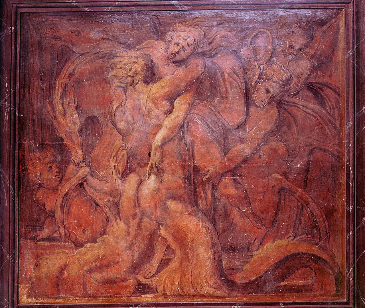 Nereidi e tritoni (dipinto) di Marchetti Marco detto Marco da Faenza (sec. XVI)