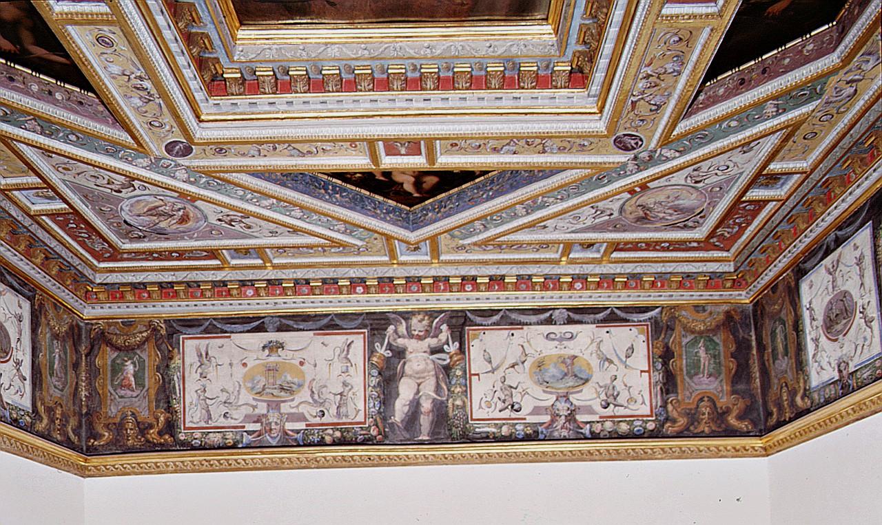 storie di Cerere (soffitto dipinto) di Vasari Giorgio, Gherardi Cristofano detto Doceno, Marchetti Marco detto Marco da Faenza, Mariotto di Francesco Mettidoro, Maestro di Antonio di Monna Mattea (sec. XVI)