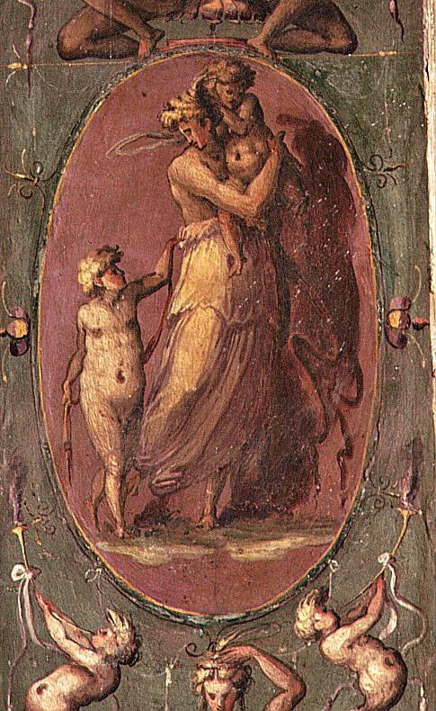 allegoria della Giustizia e della Carità (dipinto) di Marchetti Marco detto Marco da Faenza (sec. XVI)