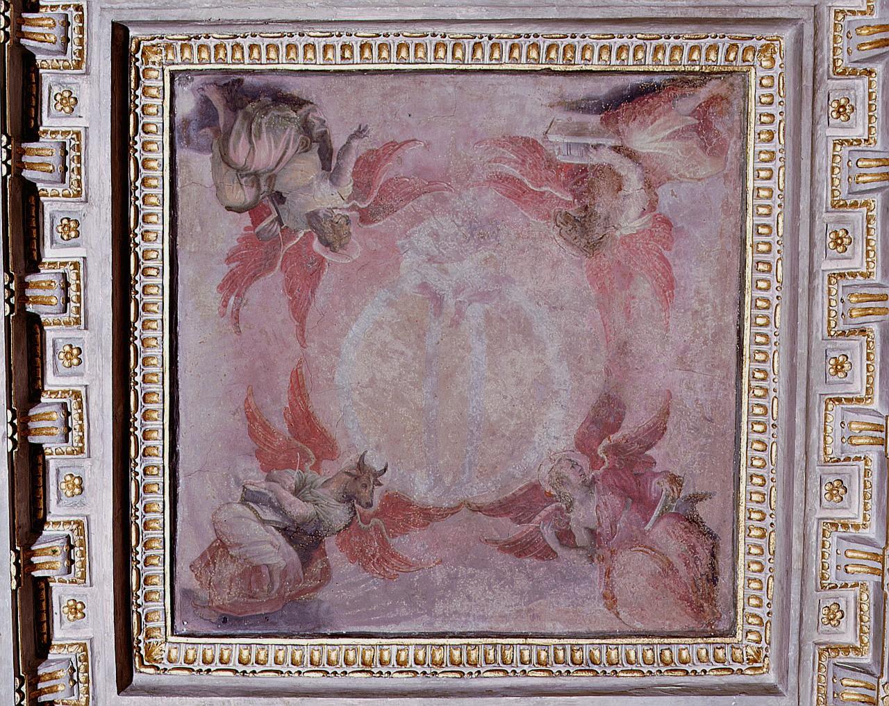 simboli dei quattro evangelisti (dipinto) di Vasari Giorgio, Van der Straet Jan detto Giovanni Stradano (sec. XVI)