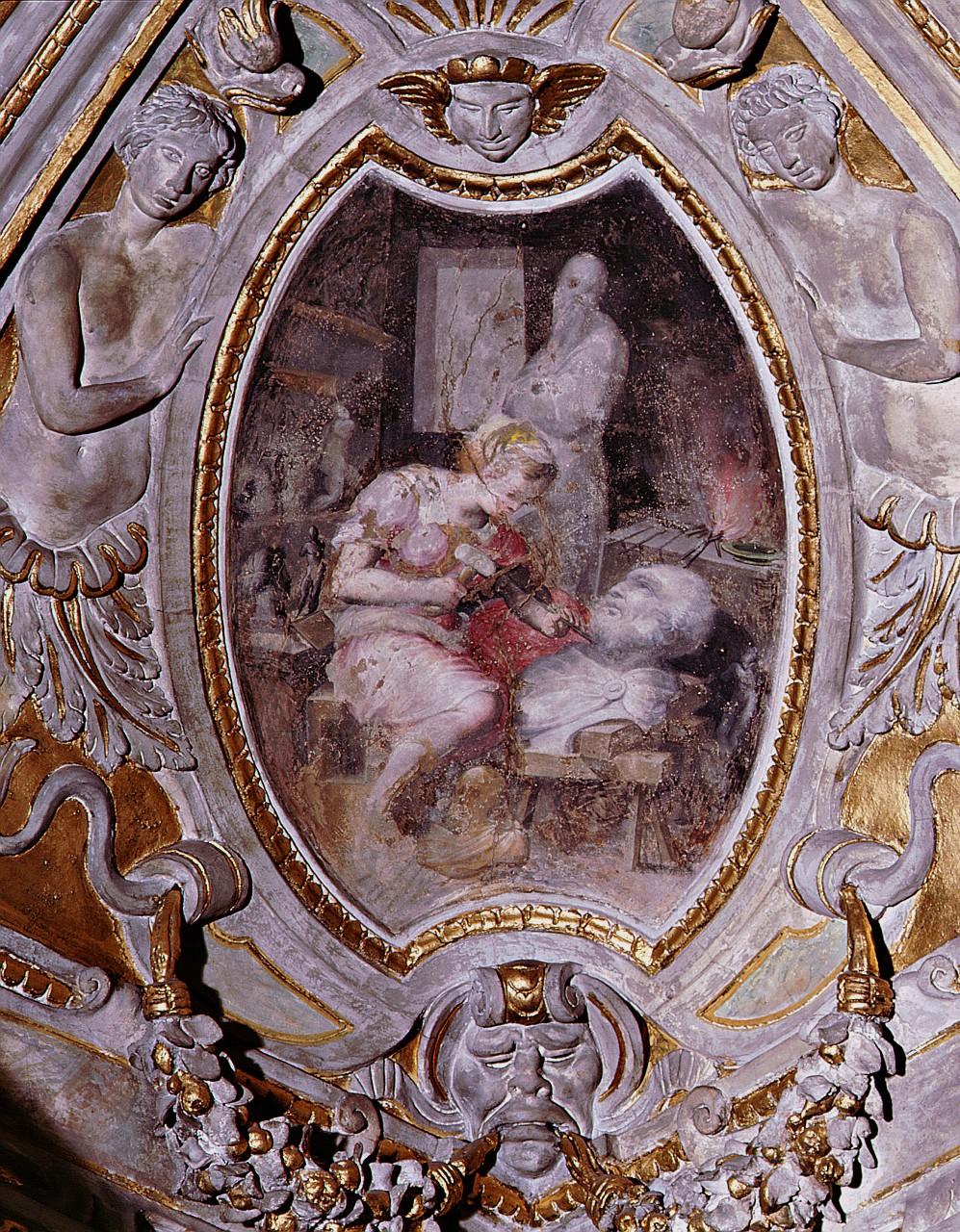 Scultura e Pittura (dipinto) di Vasari Giorgio, Morandini Francesco detto Poppi (sec. XVI)