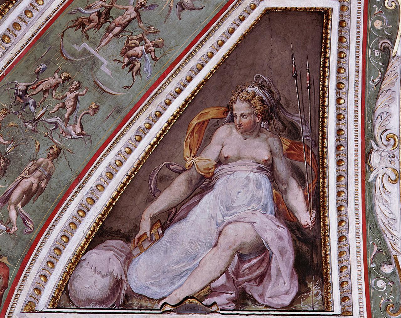 allegoria della diligenza (dipinto) di Vasari Giorgio, Marchetti Marco detto Marco da Faenza (sec. XVI)