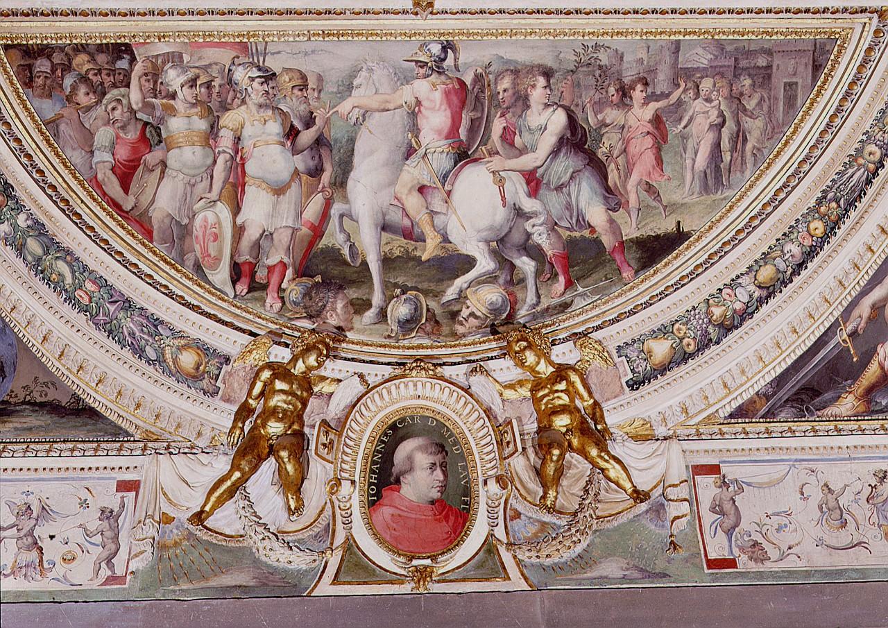presa di Sarzana (dipinto) di Vasari Giorgio, Marchetti Marco detto Marco da Faenza (sec. XVI)