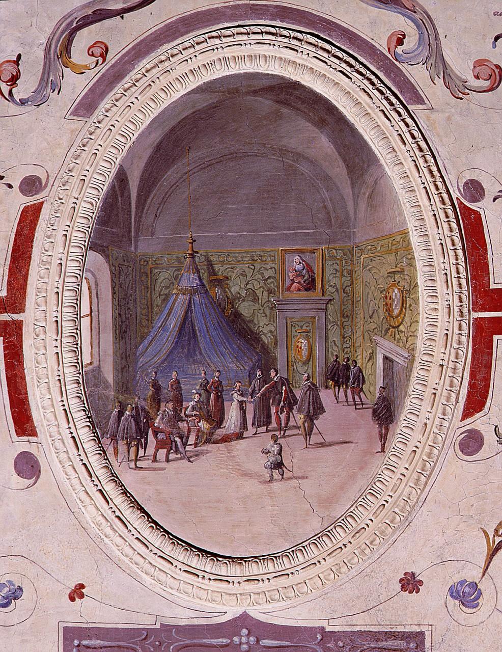 nascita di Francesco I de' Medici (dipinto) di Van der Straet Jan detto Giovanni Stradano (sec. XVI)