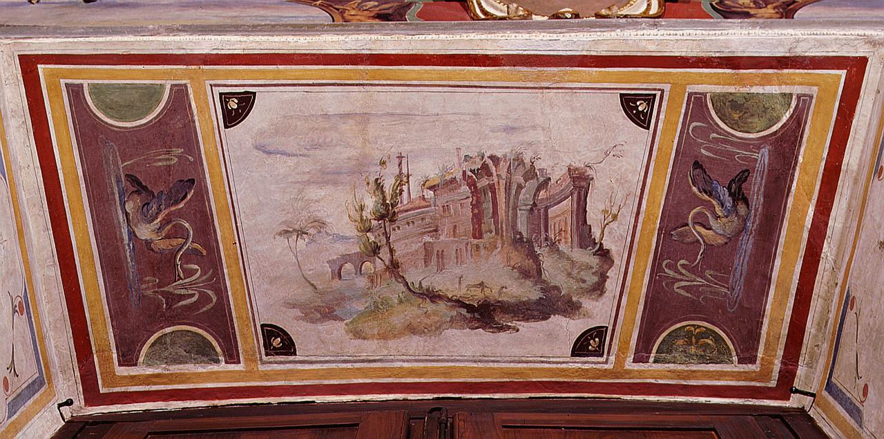 paesaggio con rovine (dipinto) di Marchetti Marco detto Marco da Faenza (sec. XVI)