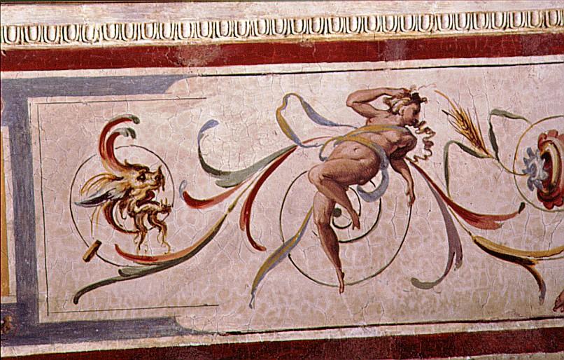 motivi decorativi a grottesche (dipinto, ciclo) di Marchetti Marco detto Marco da Faenza (bottega) (sec. XVI)