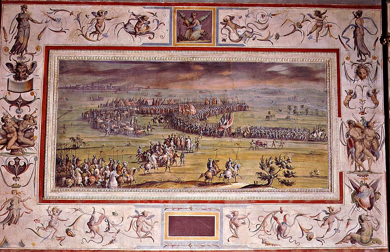 scena di battaglia (dipinto) di Van der Straet Jan detto Giovanni Stradano (sec. XVI)