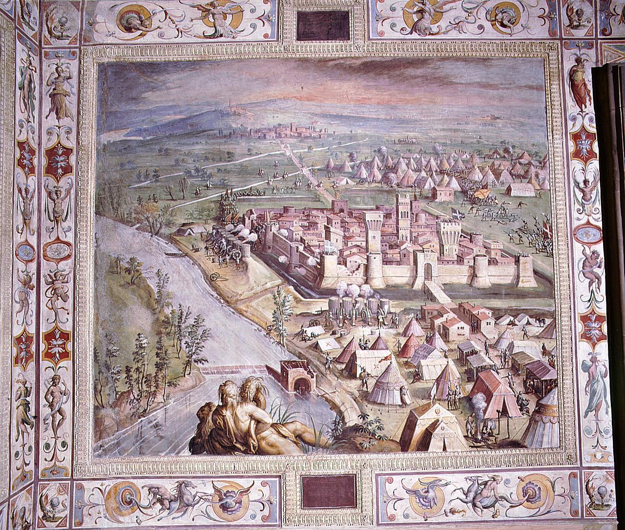 assedio del Castello di Empoli (dipinto) di Van der Straet Jan detto Giovanni Stradano (sec. XVI)