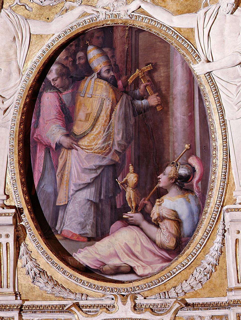 papa Clemente VII apre la Porta Santa nel Giubileo del 1525 (dipinto) di Vasari Giorgio (sec. XVI)