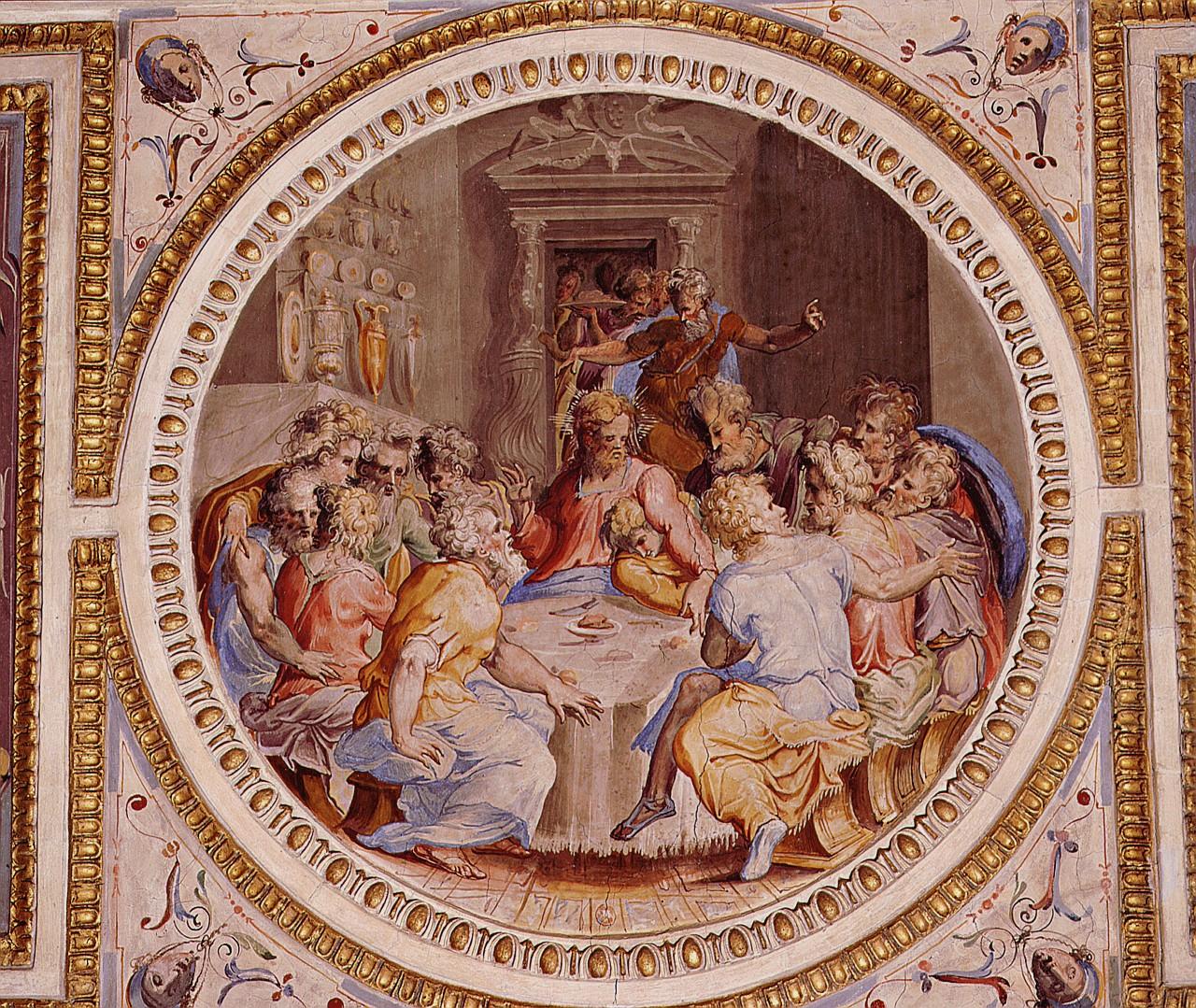 ultima cena (dipinto) di Marchetti Marco detto Marco da Faenza (sec. XVI)