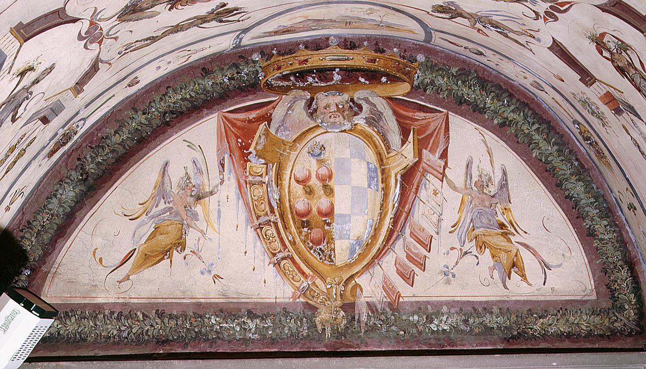 stemma gentilizio delle famiglie Medici e Toledo (dipinto) di Marchetti Marco detto Marco da Faenza (sec. XVI)