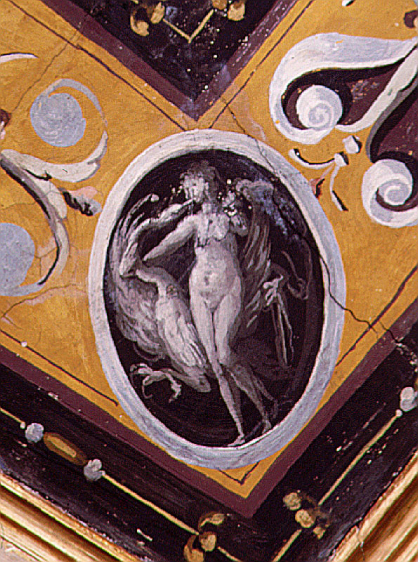 Leda e il cigno (dipinto) di Marchetti Marco detto Marco da Faenza (sec. XVI)