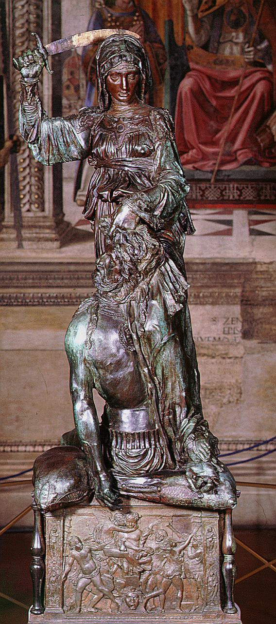 Giuditta e Oloferne (gruppo scultoreo) di Bardi Donato detto Donatello (bottega) (sec. XV)