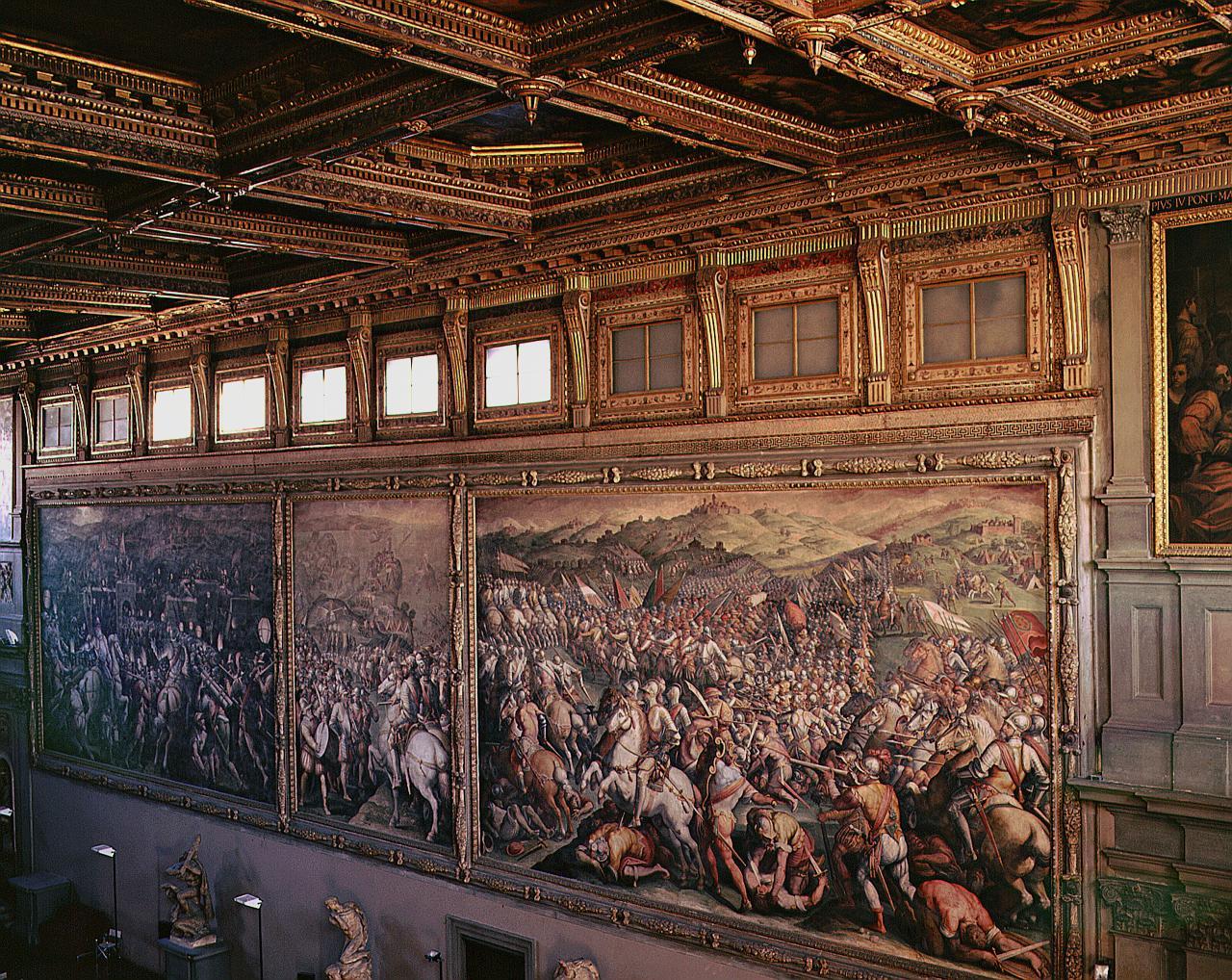 scena di battaglia (dipinto, ciclo) di Vasari Giorgio (sec. XVI)