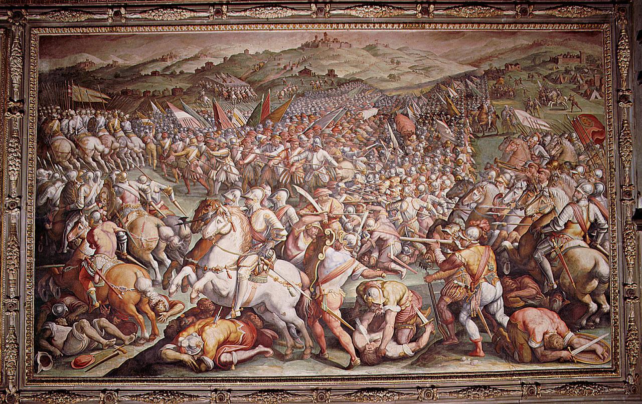 battaglia di Marciano in Val di Chiana (dipinto) di Vasari Giorgio, Zucchi Jacopo (sec. XVI)