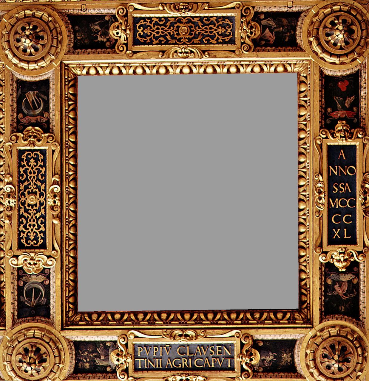 motivi decorativi zoomorfi (cornice) di Vasari Giorgio, Botticelli Battista (sec. XVI)