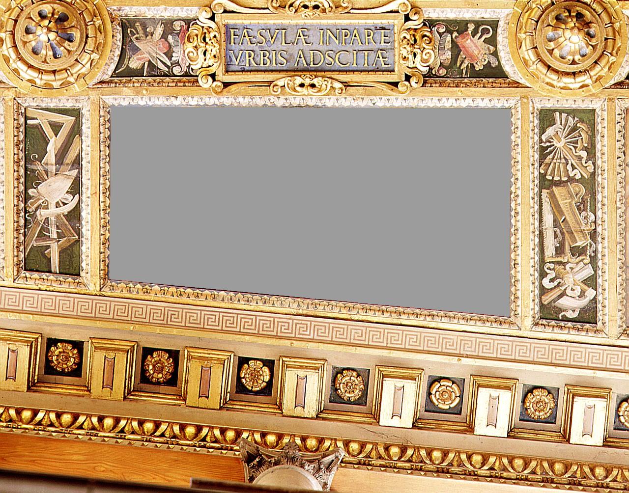 utensili da lavoro (cornice) di Vasari Giorgio, Botticelli Battista (sec. XVI)