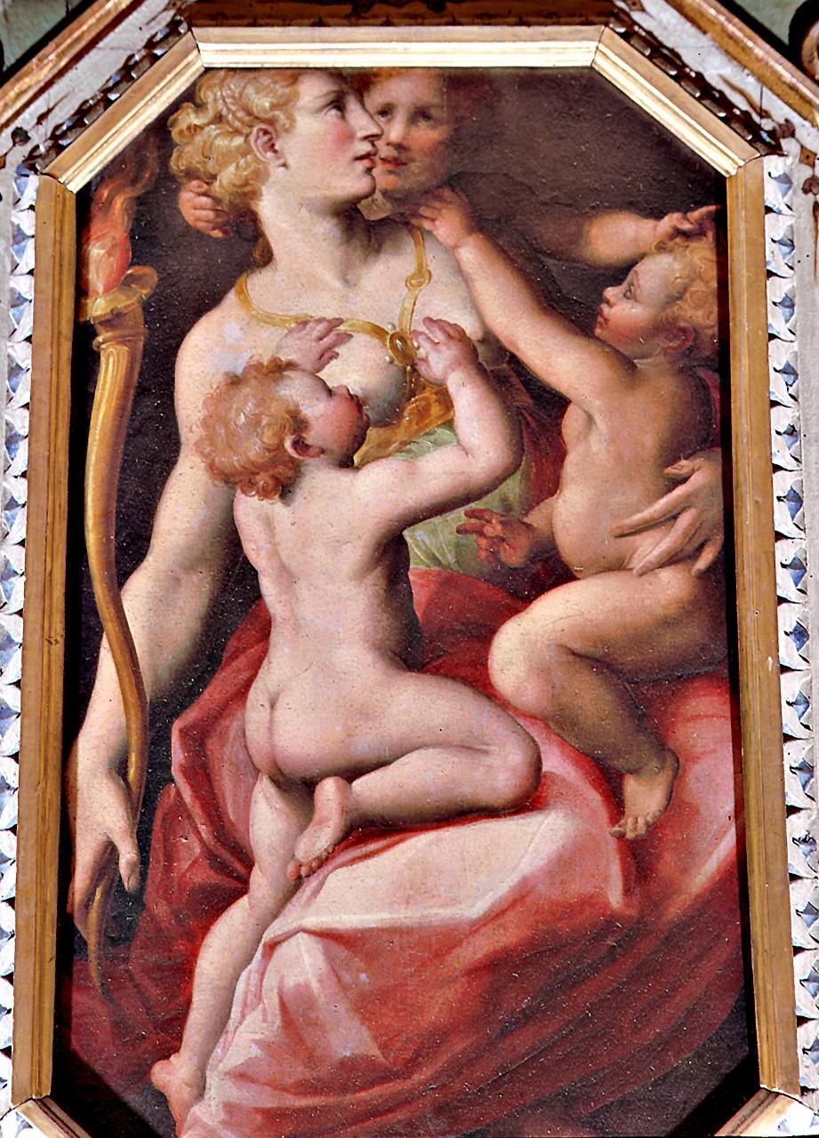 Carità (dipinto) di Van der Straet Jan detto Giovanni Stradano, Vasari Giorgio (sec. XVI)