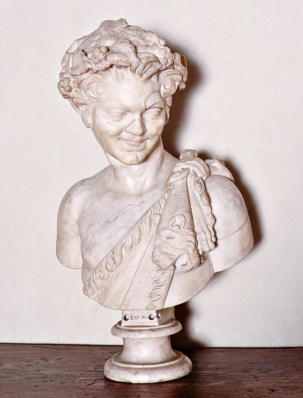 Fauno (busto) - bottega romana, bottega fiorentina (seconda metà sec. III, sec. XVI)