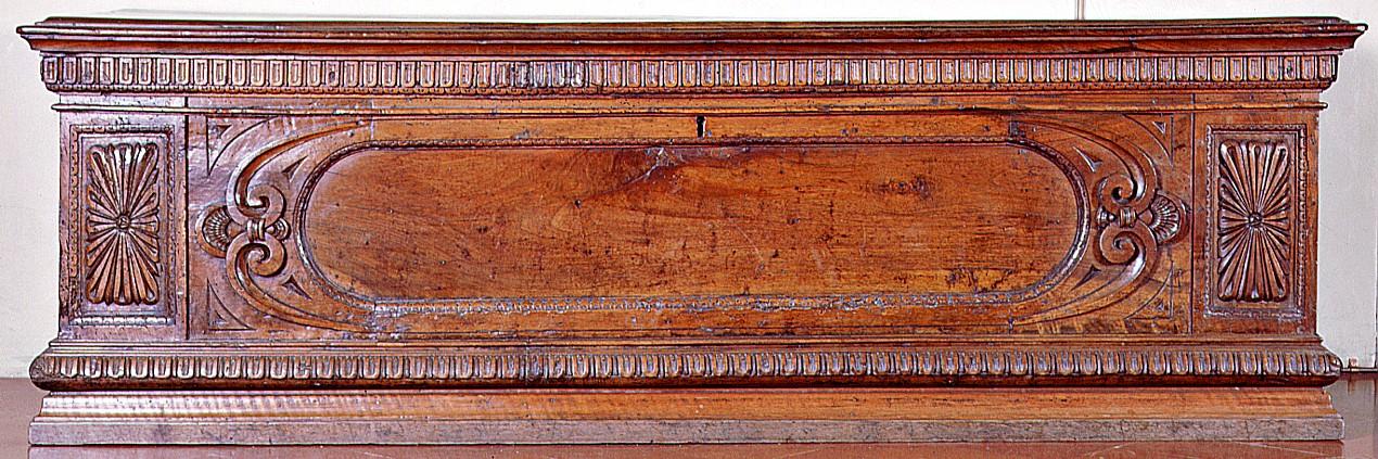 motivo decorativo (cassone - a cofano) - bottega fiorentina (sec. XVI)