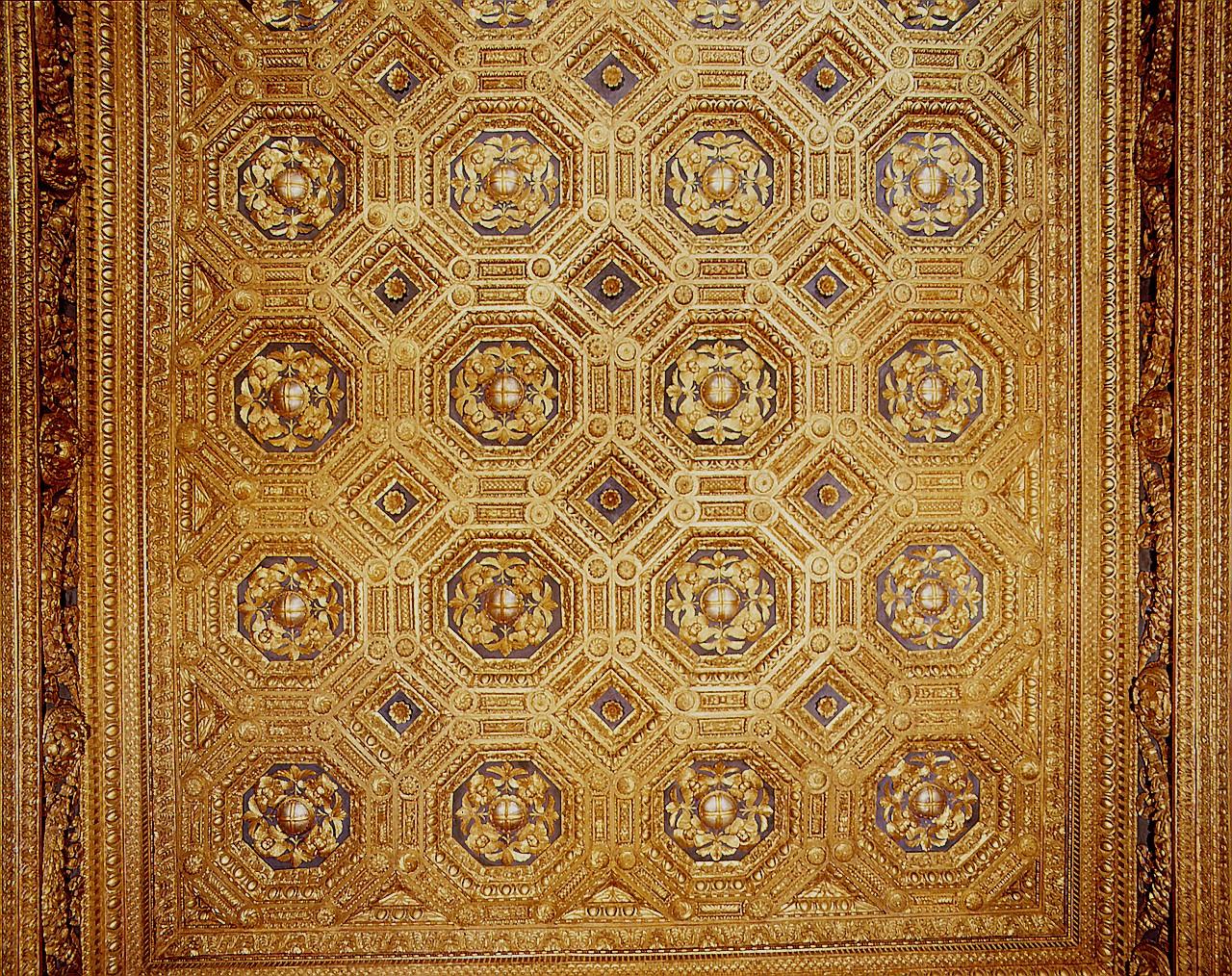 soffitto a cassettoni di Giuliano da Maiano, Giovanni di Domenico da Gaiole, Francione, Francesco di Domenico detto Monciatto (sec. XV) 