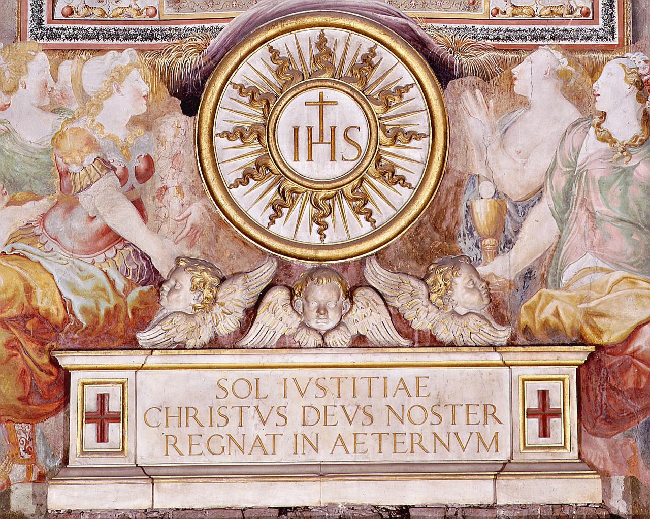 monogramma cristologico (rilievo) di Baglioni Bartolomeo detto Baccio d'Agnolo - bottega fiorentina (sec. XVI)