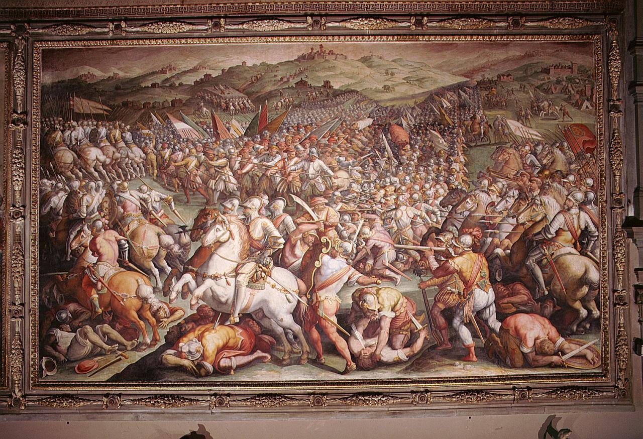 cornice, serie di Vasari Giorgio, Mechini Francesco detto Covato, Francesco di Lorenzo da Corbignano (sec. XVI)