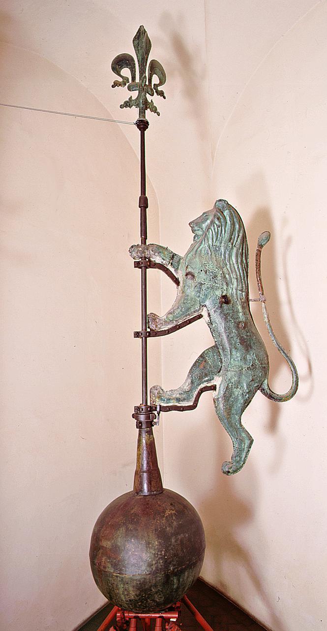 leone rampante (banderuola) - bottega fiorentina (sec. XV)