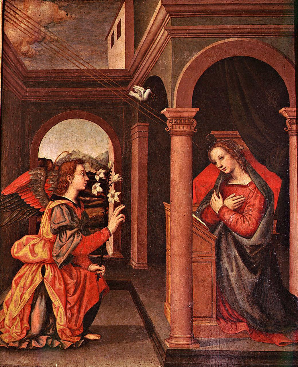 Annunciazione (dipinto) di Antonio del Ceraiolo (attribuito) (sec. XVI)