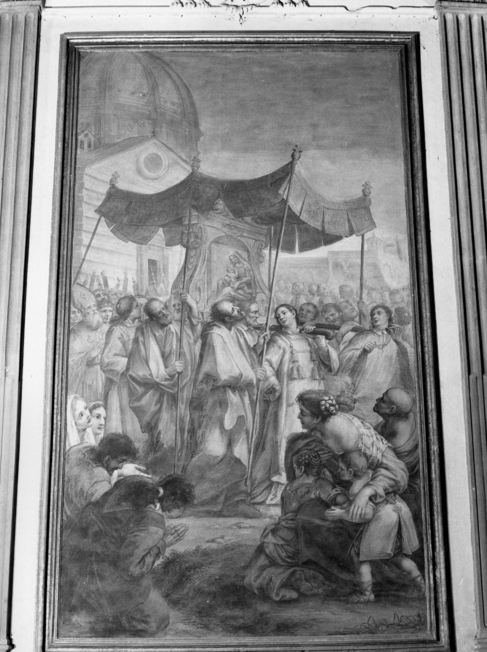 trasporto dell'immagine della Madonna alla Chiesa di Santa Maria dell'Umiltà (dipinto) di Piestrini Giovanni Domenico (sec. XVIII)