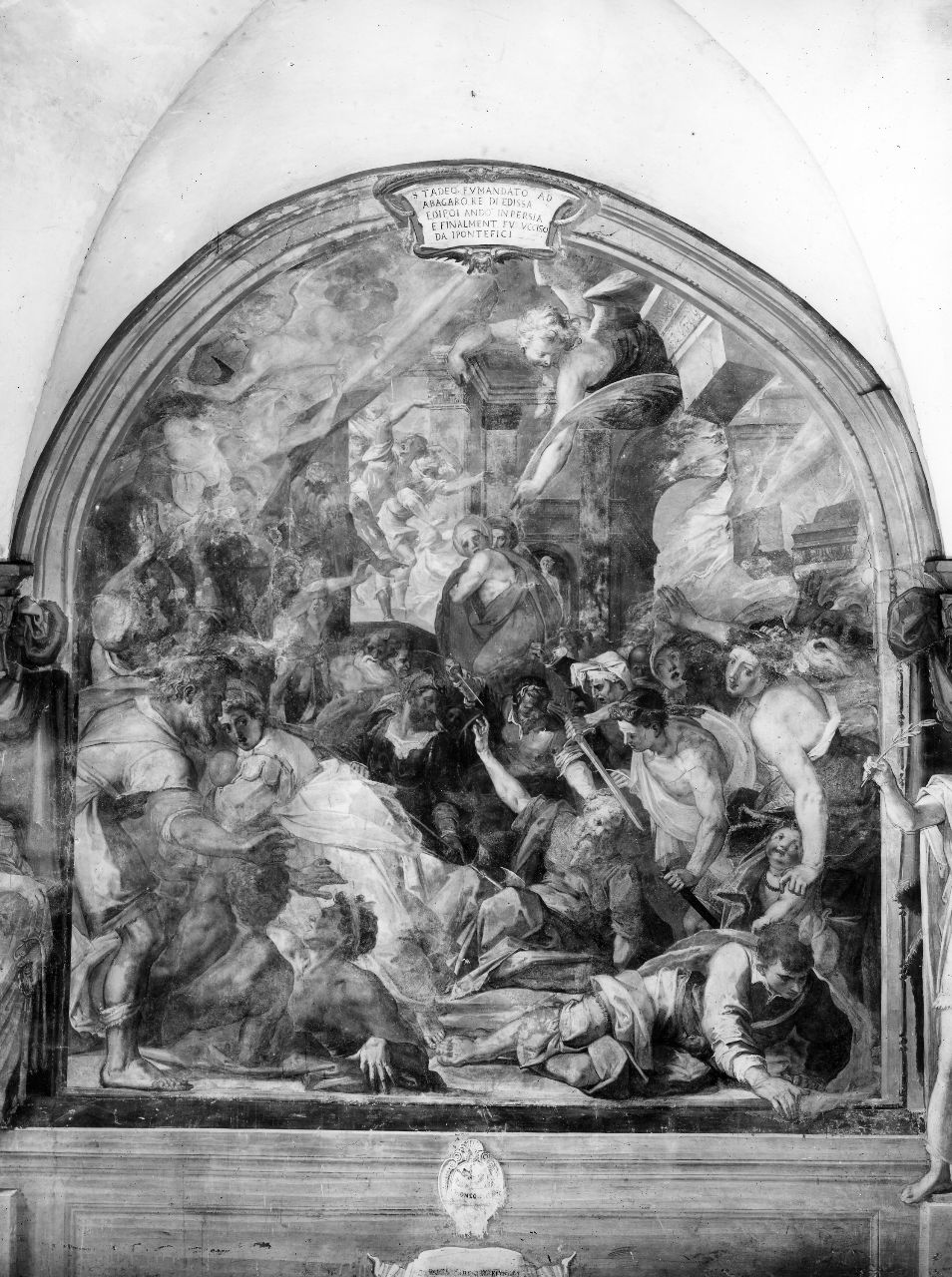 martirio di San Giuda Taddeo (dipinto) di Barbatelli Bernardino detto Poccetti (sec. XVI)