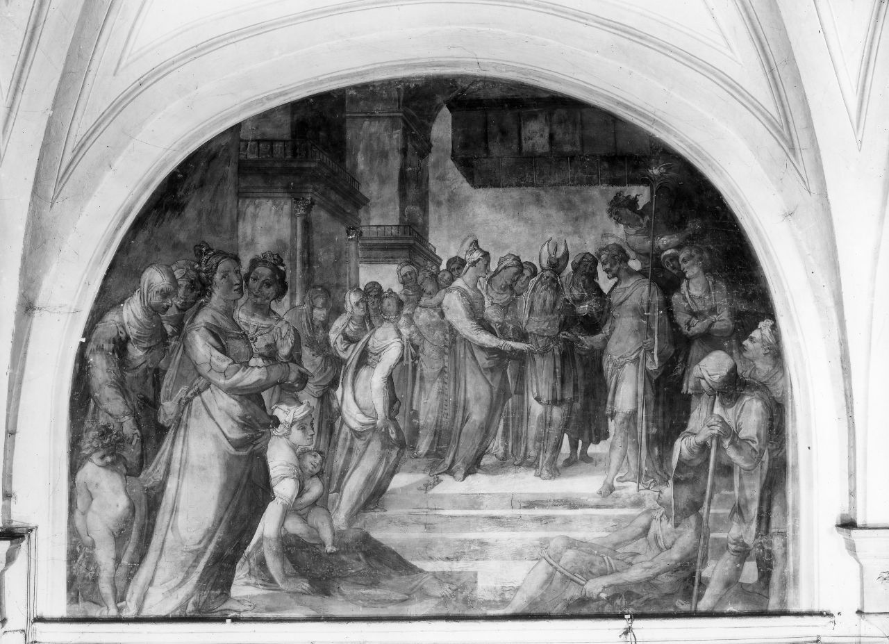 Sposalizio di Maria Vergine (dipinto) di Barbatelli Bernardino detto Poccetti (sec. XVI)