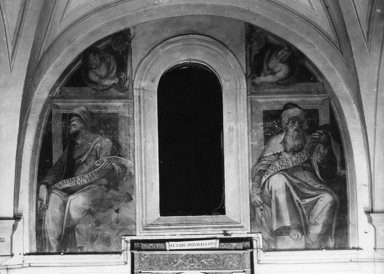 David e San Giovanni Evangelista (dipinto) di Barbatelli Bernardino detto Poccetti (sec. XVI)