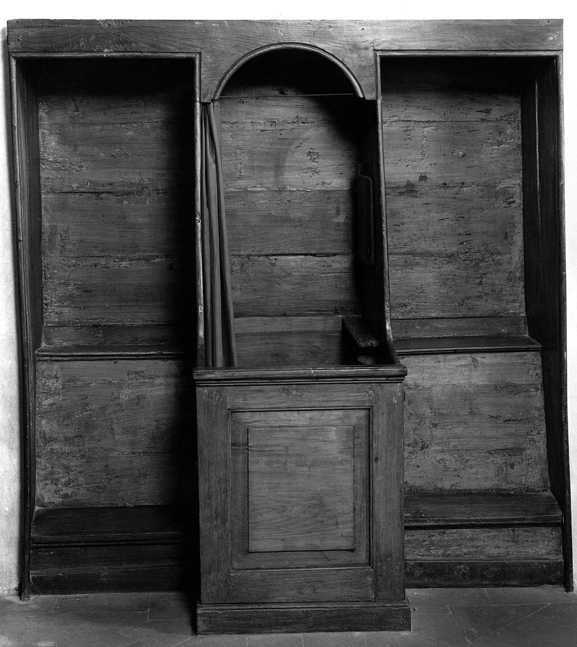 confessionale - produzione toscana (fine/inizio secc. XVII/ XVIII)