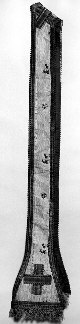 stola, elemento d'insieme - manifattura italiana (sec. XVIII)