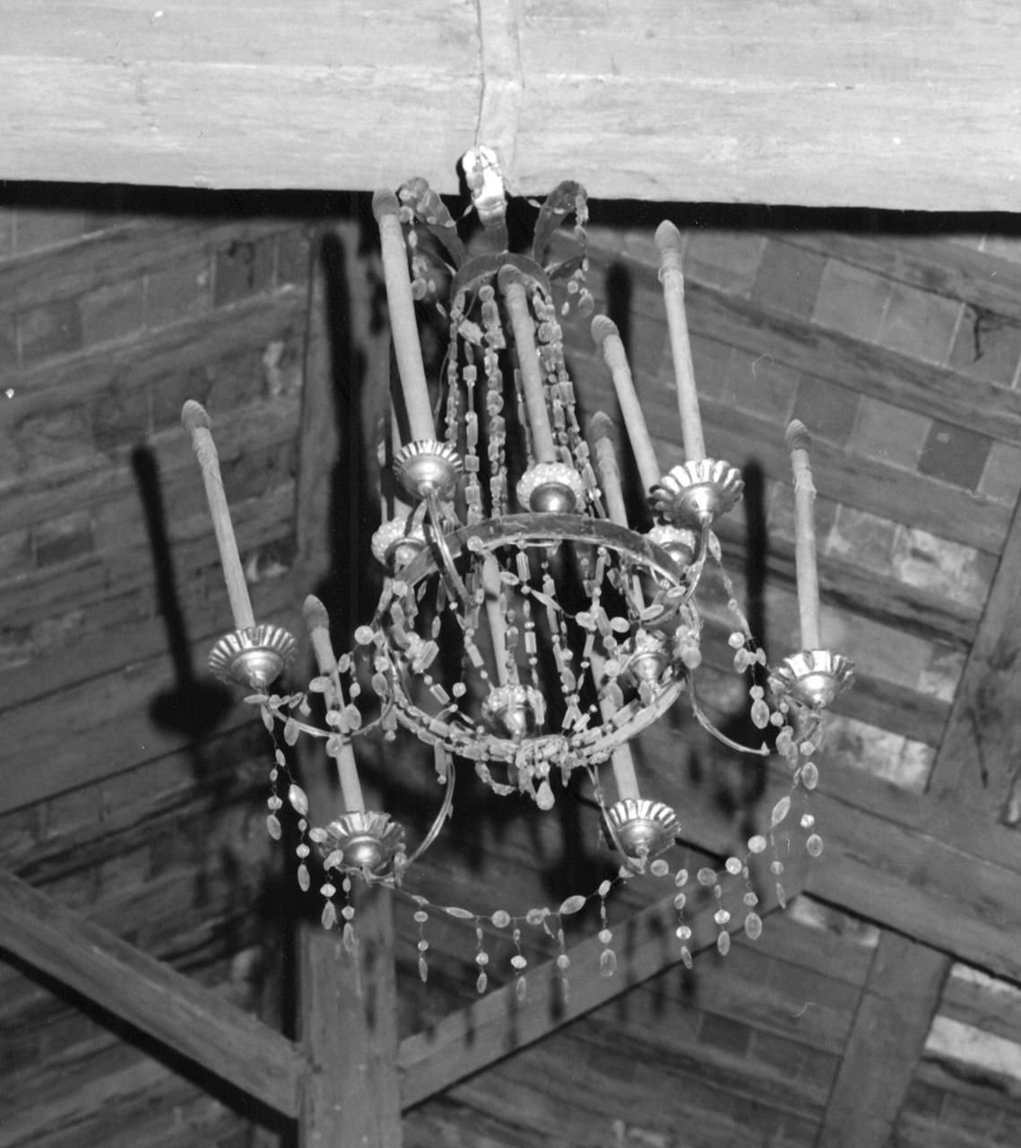 lampadario - a bracci - produzione toscana (fine/inizio secc. XIX/ XX)