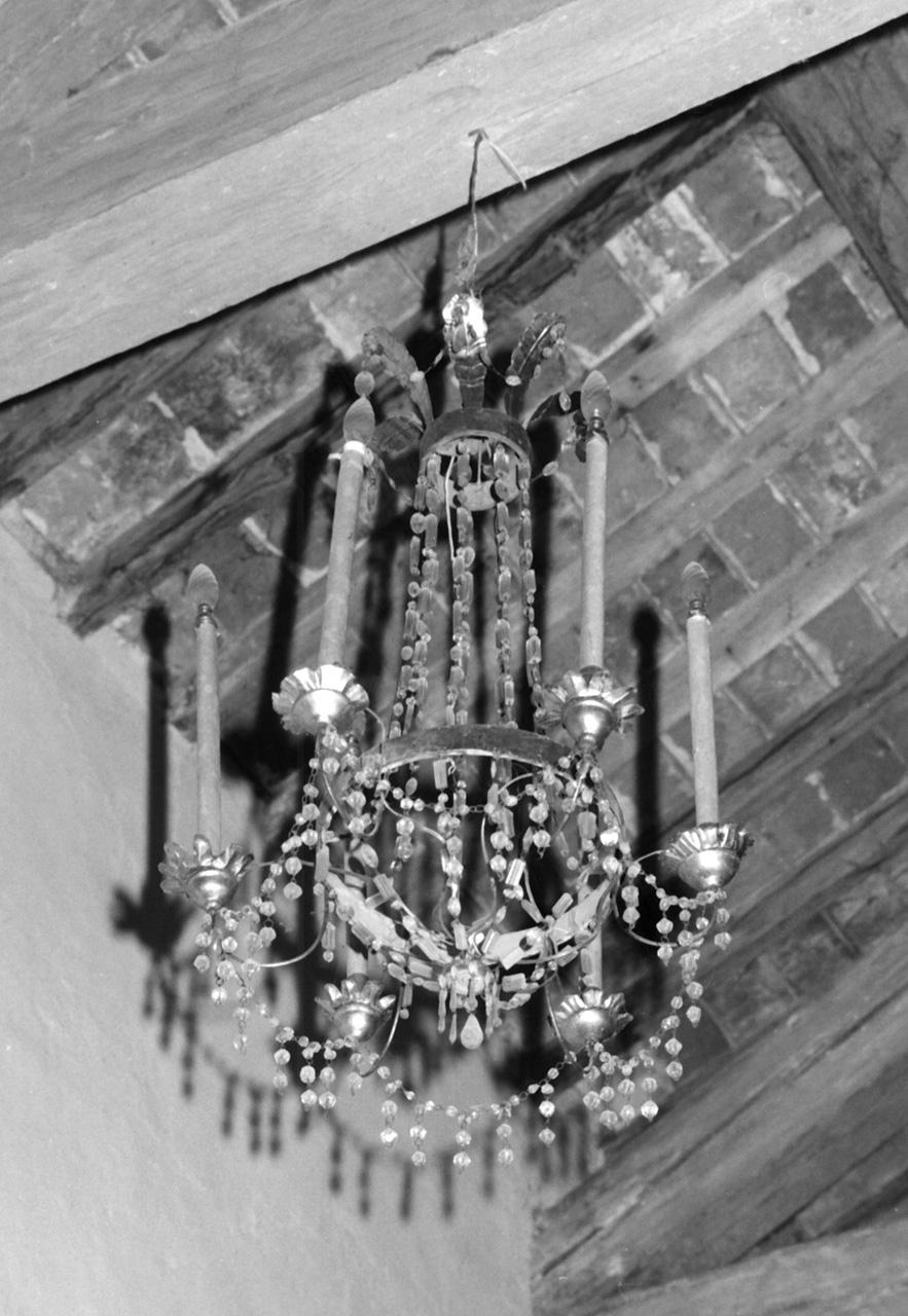 lampadario - a bracci - produzione toscana (fine/inizio secc. XIX/ XX)